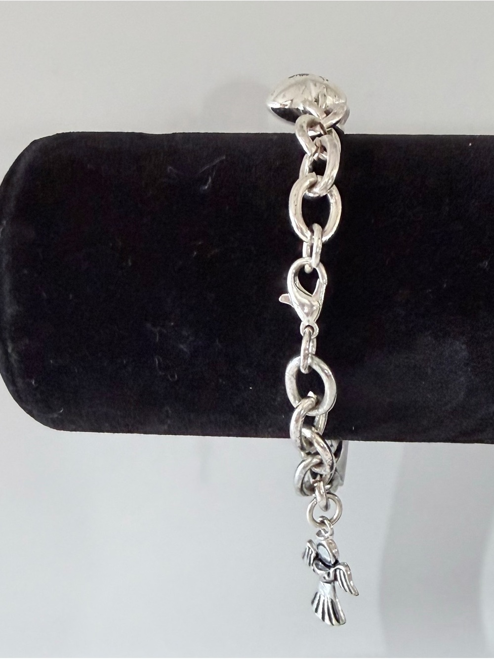 Chunky Guardian Angel Dangle Charm Bracelet, 8" - Picture 5 of 14